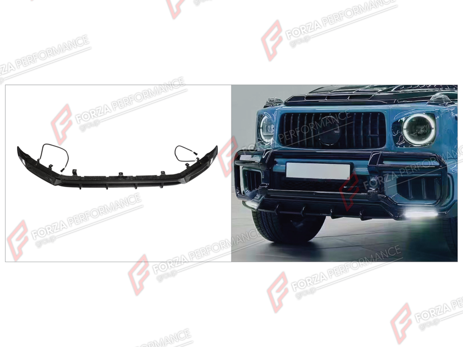 Buy Now DRY CARBON FRONT LIP for MERCEDES-BENZ G-CLASS W465 G63 G450D G500 G550 2025+ and upgrade car parts from SIR Tuning at the Best Price. Headlights, Tail lights, Bodykits, Navigations, Body Kit and more - Fast & Free Shipping within Europe, US & Worldwide.