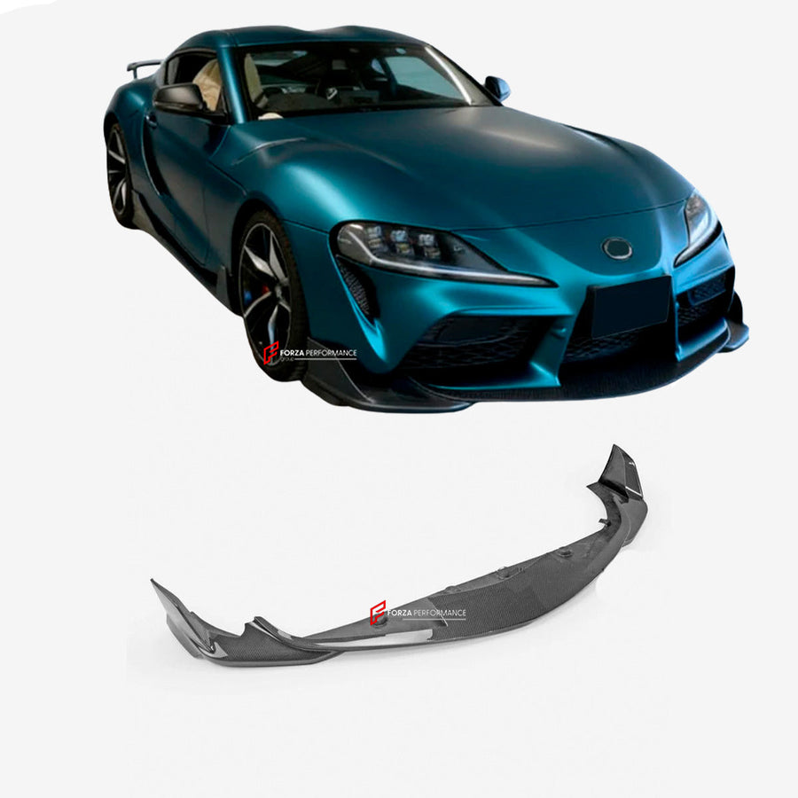 Buy Now DRY CARBON FRONT LIP for TOYOTA GR SUPRA A90 2019+ and upgrade car parts from SIR Tuning at the Best Price. Headlights, Tail lights, Bodykits, Navigations, body kit and more - Fast & Free Shipping within Europe, US & Worldwide.