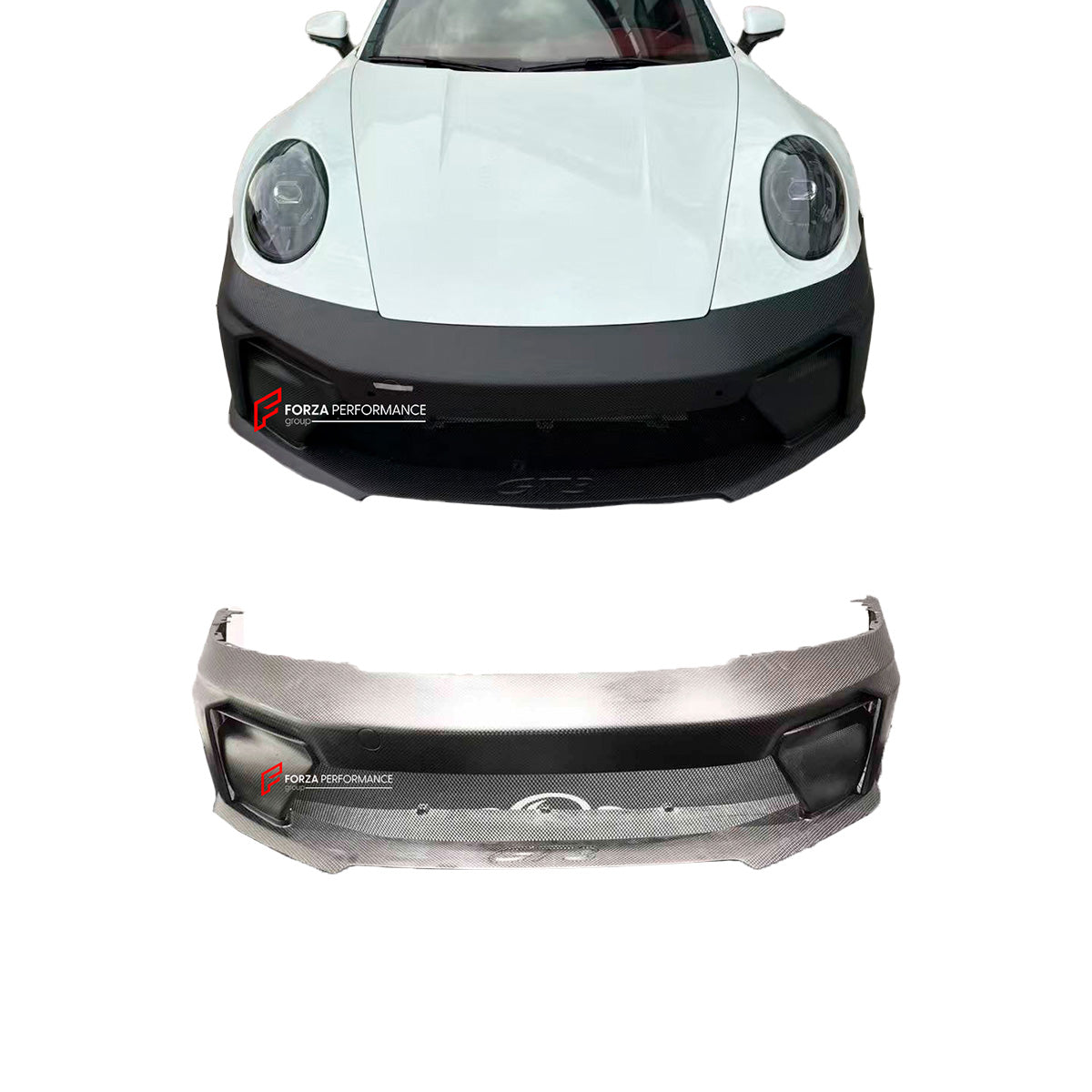 CONVERSION UPGRADE CARBON FRONT BUMPER for PORSCHE 911 992.1 992.2 CARRERA 2020+ upgrade to GT3