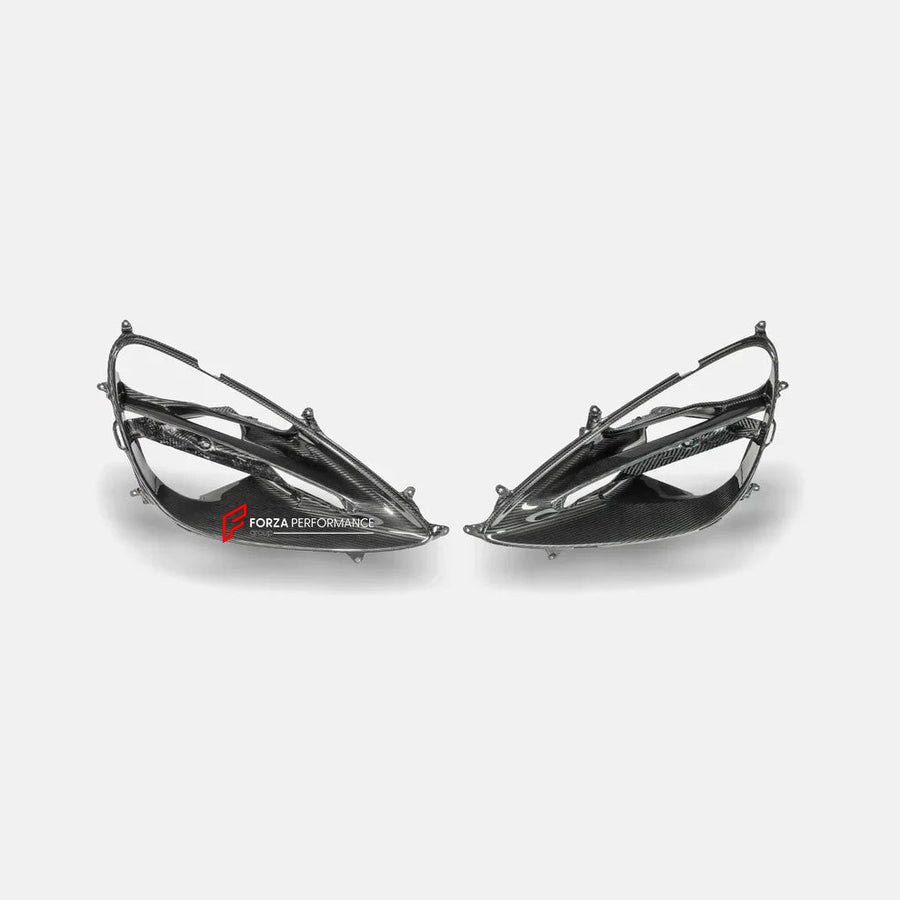 Buy Now DRY CARBON HEADLIGHT INSERT FRAME for MCLAREN 720S 2017 - 2023 and upgrade car parts from SIR Tuning at the Best Price. Headlights, Tail lights, Bodykits, Navigations, Carbon body kit and more - Fast & Free Shipping within Europe, US & Worldwide.