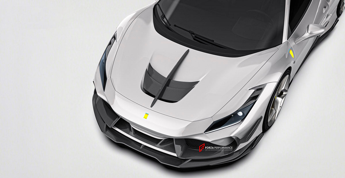 DRY CARBON FRONT HOOD BONNET COVER for FERRARI F8 2019 - 2022