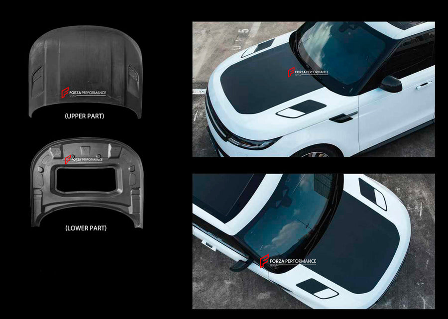 Buy Now DRY CARBON HOOD BONNET for LAND ROVER RANGE ROVER SPORT L461 2022+ and upgrade car parts from SIR Tuning at the Best Price. Headlights, Tail lights, Bodykits, Navigations, body kit and more - Fast & Free Shipping within Europe, US & Worldwide.