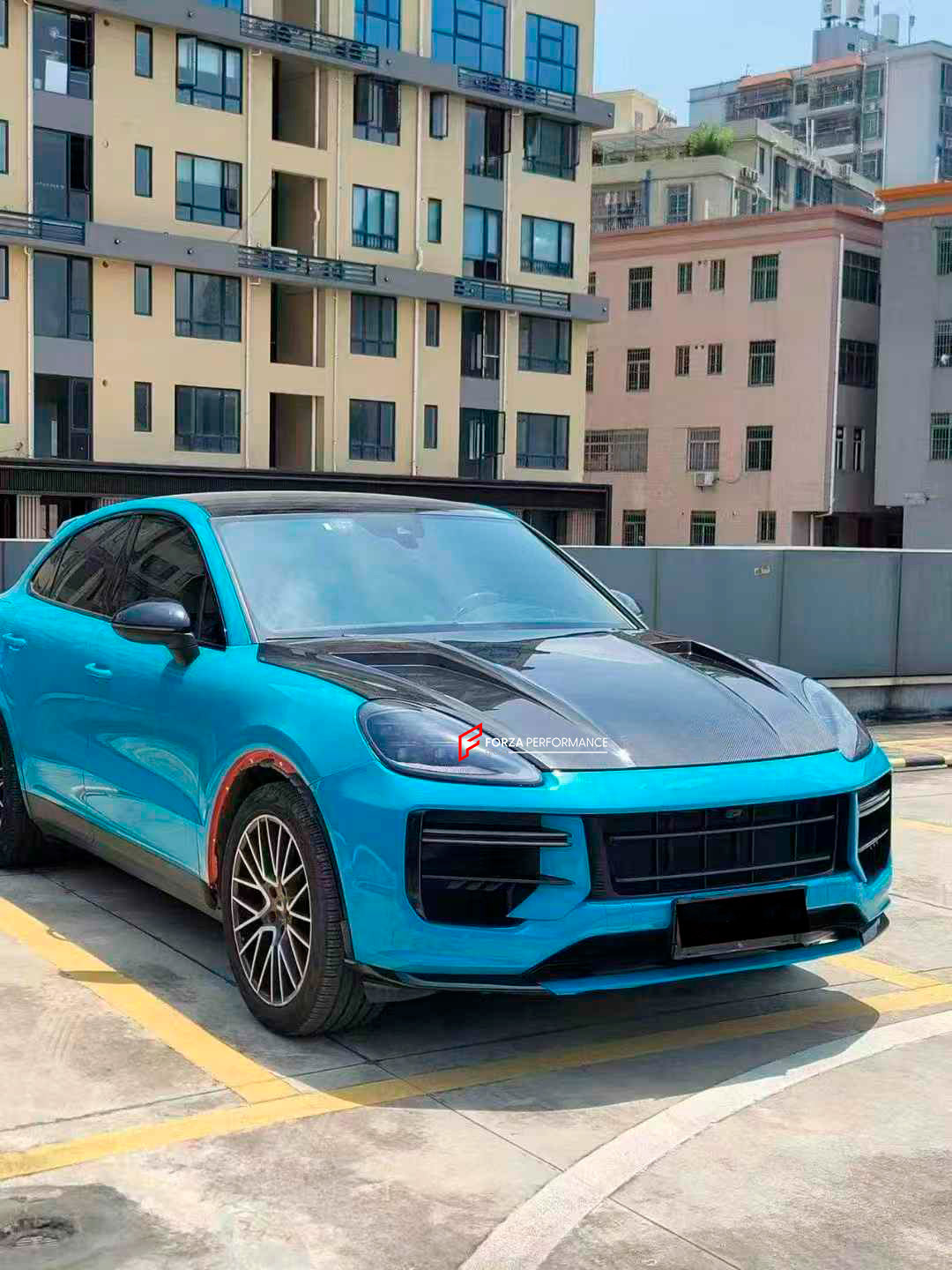 DRY CARBON HOOD BONNET for PORSCHE CAYENNE E3 9Y0 9YA SUV FACELIFT 2023+