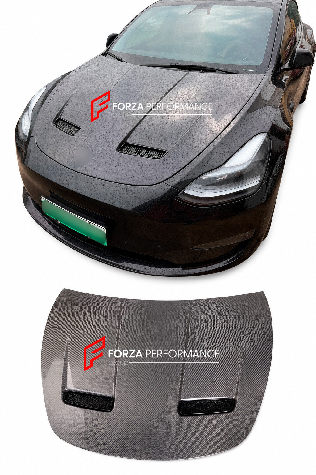 DRY CARBON HOOD BONNET for TESLA MODEL 3 MODEL Y 2017 - 2024