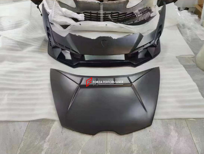 DRY CARBON FRONT BUMPER HOOD FOR LAMBORGHINI HURACAN LP580 LP610 EVO UPGRADE TO HURACAN TECNICA
