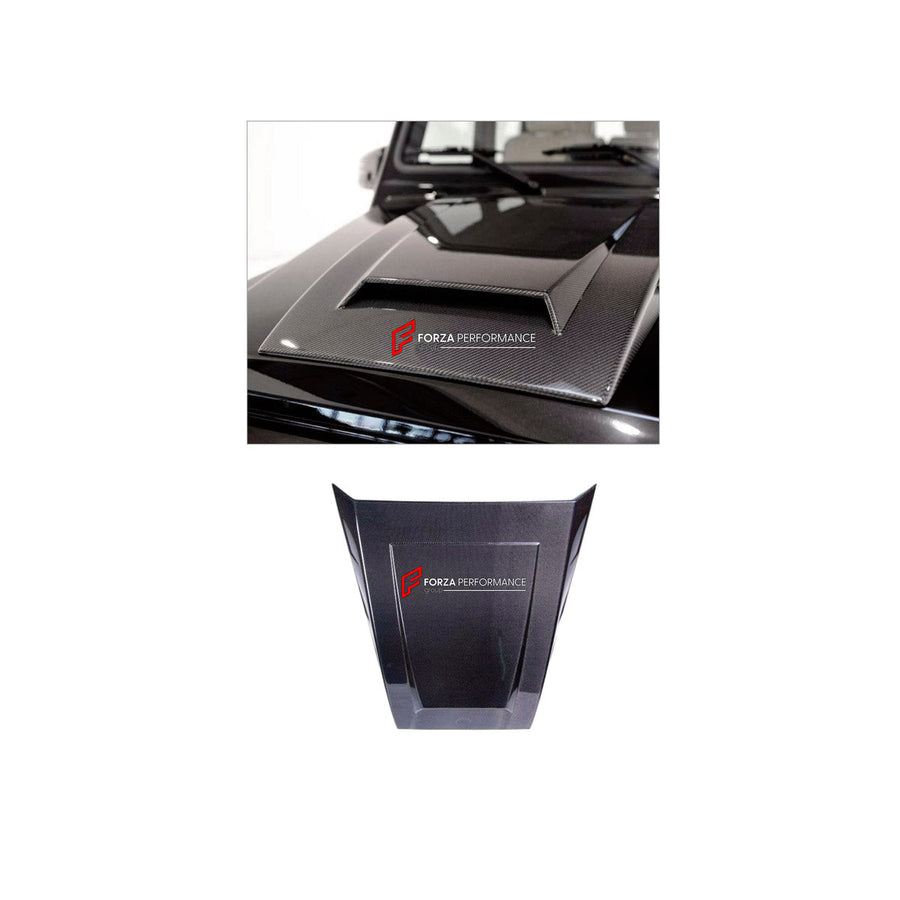 Buy Now DRY CARBON HOOD SCOOP TRIM COVER for MERCEDES-BENZ G-CLASS W463 2008 - 2018 and upgrade car parts from SIR Tuning at the Best Price. Headlights, Tail lights, Bodykits, Navigations, Body Kit and more - Fast & Free Shipping within Europe, US & Worldwide.