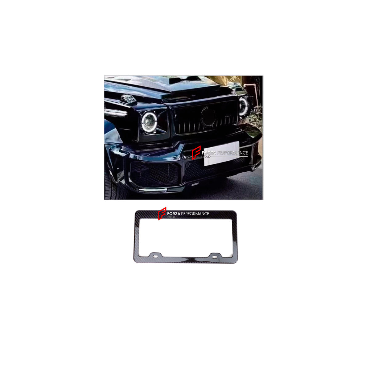 DRY CARBON LICENSE PLATE for MERCEDES-BENZ G-CLASS W463 2008 - 2018