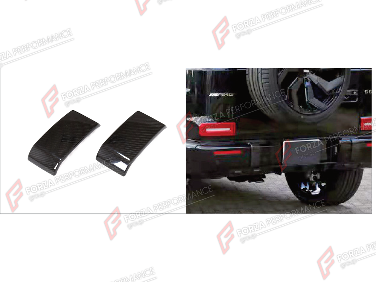 DRY CARBON REAR BUMPER COVER TRIMS for MERCEDES-BENZ G-CLASS W464 G63 2019 - 2024