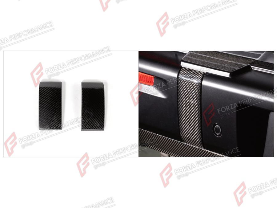 Buy Now DRY CARBON REAR BUMPER COVER TRIMS for MERCEDES-BENZ G-CLASS W465 G63 G450D G500 G550 2025+ and upgrade car parts from SIR Tuning at the Best Price. Headlights, Tail lights, Bodykits, Navigations, Body Kit and more - Fast & Free Shipping within Europe, US & Worldwide.