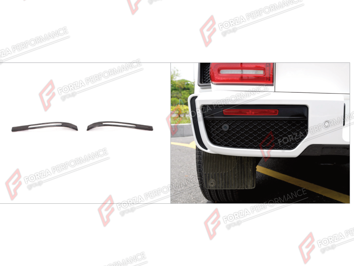 DRY CARBON REAR BUMPER TRIMS for MERCEDES-BENZ G-CLASS W464 G63 2019 - 2024