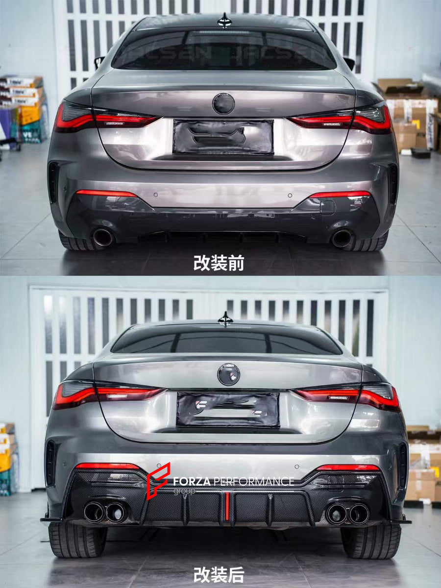 Buy Now DRY CARBON REAR DIFFUSER for BMW 4-SERIES G22 G23 2020+ and upgrade car parts from SIR Tuning at the Best Price. Headlights, Tail lights, Bodykits, Navigations, body kit and more - Fast & Free Shipping within Europe, US & Worldwide.
