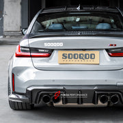 AUTHENTIC SOOQOO DRY CARBON REAR DIFFUSER for BMW M3 G80 G81 2020+ M4 G82 G83 2021+