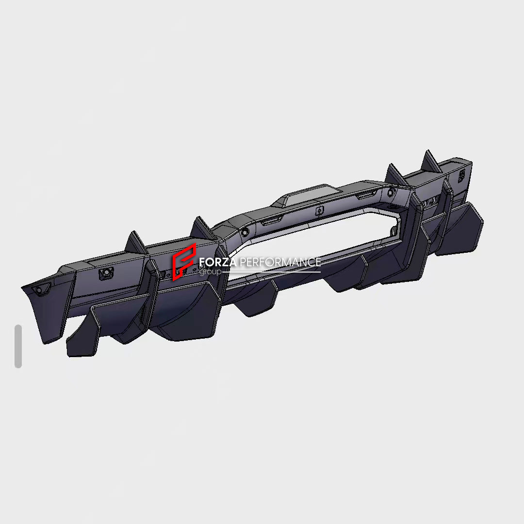 DRY CARBON REAR DIFFUSER for LAMBORGHINI REVUELTO 2023+