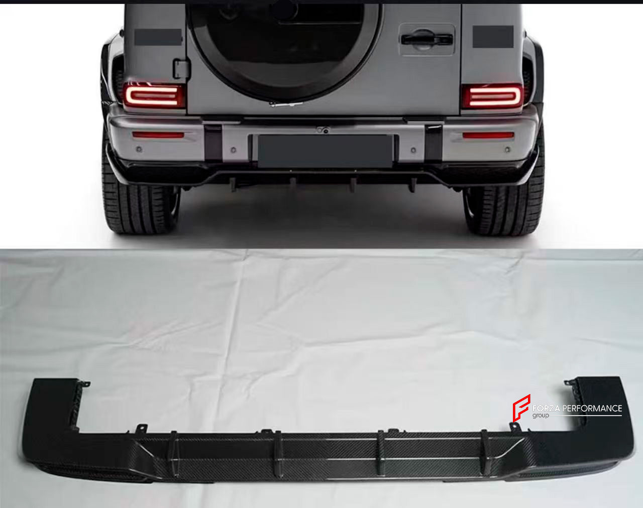 DRY CARBON REAR DIFFUSER for MERCEDES BENZ G CLASS G63 AMG W465 2025+