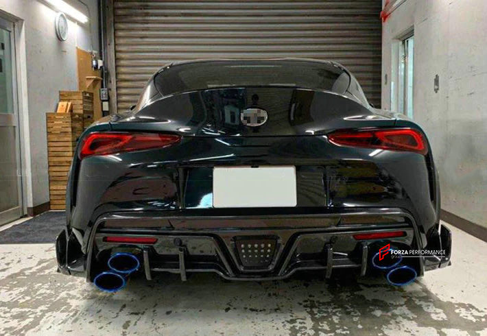 DRY CARBON REAR DIFFUSER SIDE CANARDS for TOYOTA GR SUPRA A90 2019+