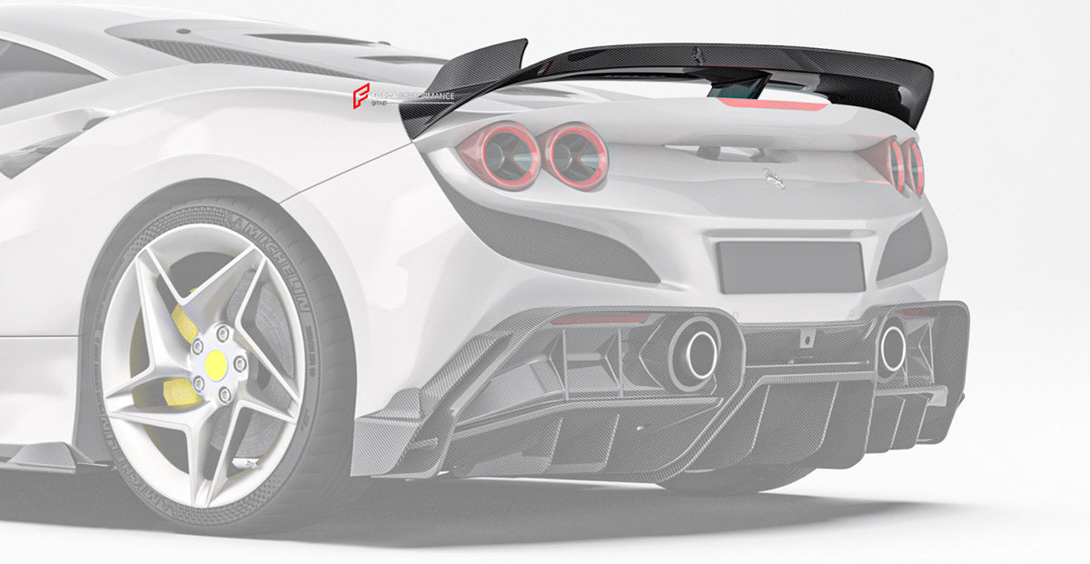 DRY CARBON REAR SPOILER for FERRARI F8 2019 - 2022