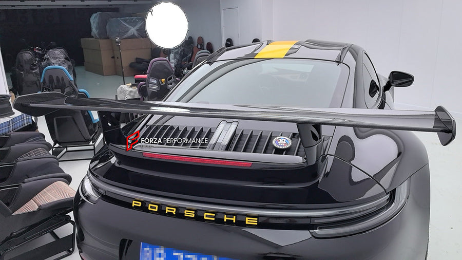 Buy Now DRY CARBON REAR SPOILER for PORSCHE 911 992.1 CARRERA 2019 - 2024 upgade to SPORT DESIGN and upgrade car parts from SIR Tuning at the Best Price. Headlights, Tail lights, Bodykits, Navigations, body kit and more - Fast & Free Shipping within Europe, US & Worldwide.