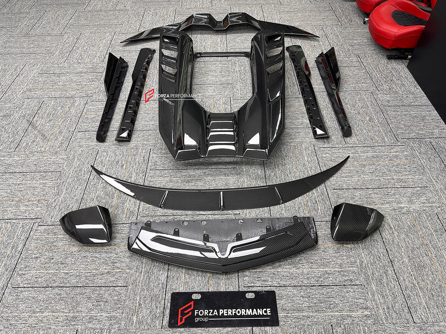 Buy Now DRY CARBON REPLACEMENT BODY KIT for LAMBORGHINI REVUELTO 2023+ and upgrade car parts from SIR Tuning at the Best Price. Headlights, Tail lights, Bodykits, Navigations, body kit and more - Fast & Free Shipping within Europe, US & Worldwide.
