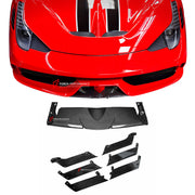 DRY CARBON REPLACEMENT FRONT LIP and FRONT BUMPER VENT WINGLETS  for FERRARI 458 SPECIALE 2013 - 2015
