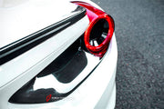 DRY CARBON FIBER REAR TAIL LIGHT COVERS for FERRARI 488 F142M GTB SPIDER 2015 - 2020