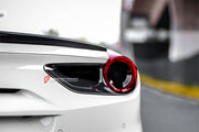 DRY CARBON FIBER REAR TAIL LIGHT COVERS for FERRARI 488 F142M GTB SPIDER 2015 - 2020