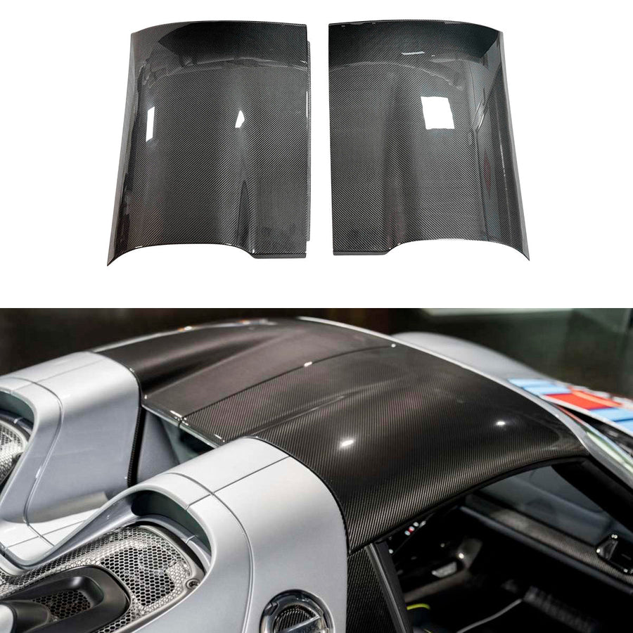 Buy Now DRY CARBON ROOF PANELS for PORSCHE 918 SPYDER and upgrade car parts from SIR Tuning at the Best Price. Headlights, Tail lights, Bodykits, Navigations, body kit and more - Fast & Free Shipping within Europe, US & Worldwide.