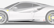 DRY CARBON SIDE SKIRTS for FERRARI F8 2019 - 2022