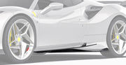 DRY CARBON SIDE SKIRTS for FERRARI F8 2019 - 2022