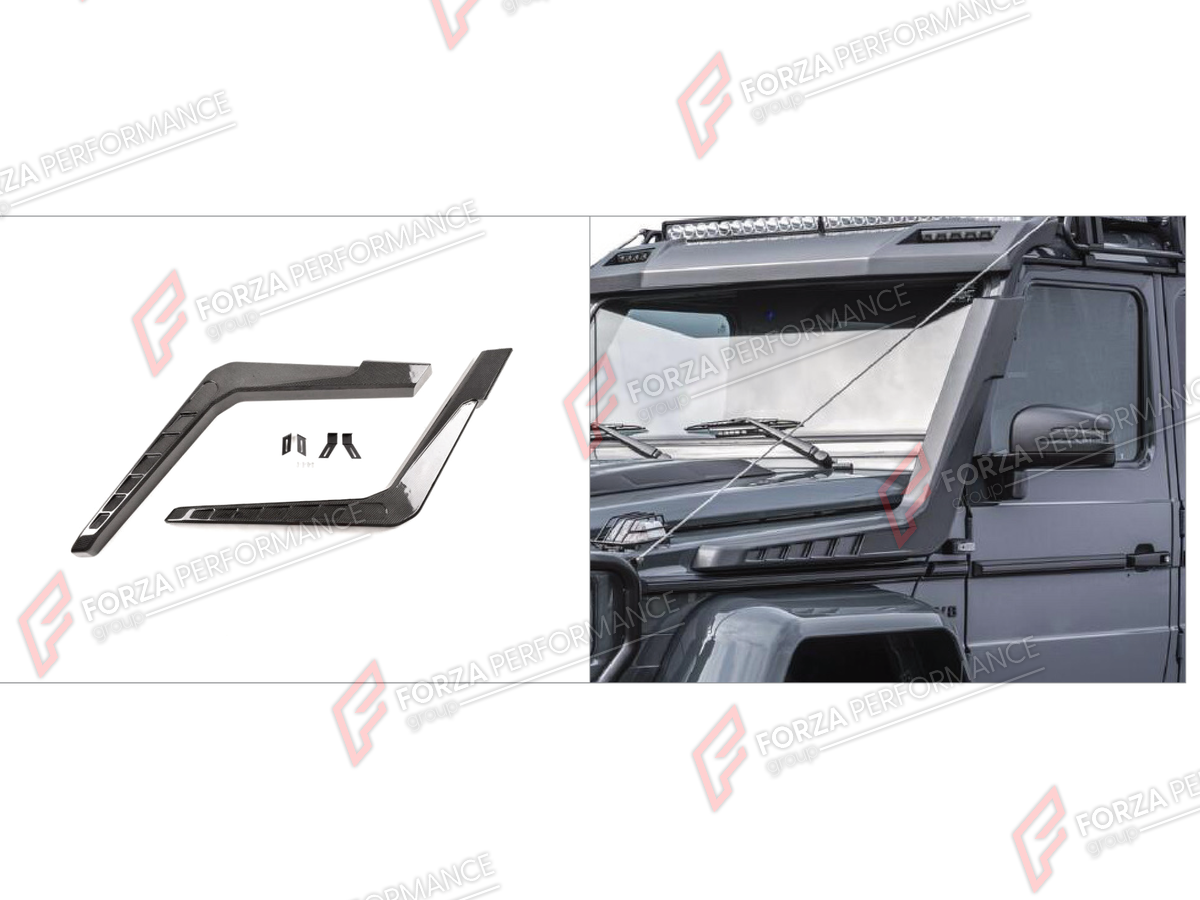 DRY CARBON SIDE SNORKELS for MERCEDES-BENZ G-CLASS W463 2008 - 2018