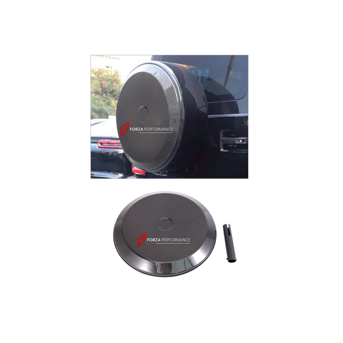 DRY CARBON SPARE WHEEL TIRE COVER for MERCEDES-BENZ G-CLASS W463 2008 - 2018