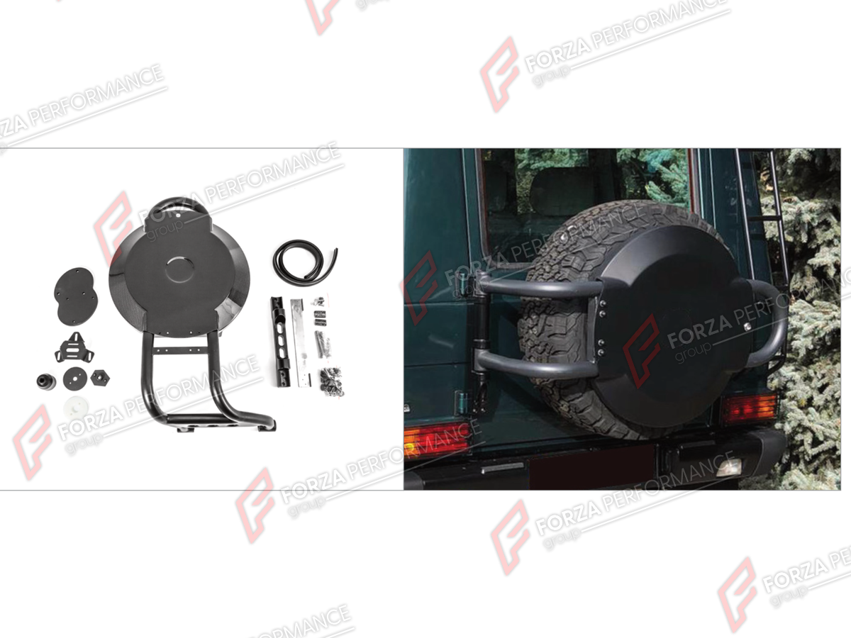 DRY CARBON SPARE WHEEL TIRE COVER WITH HOLDERS for MERCEDES-BENZ G-CLASS W464 4X4 2019 - 2024