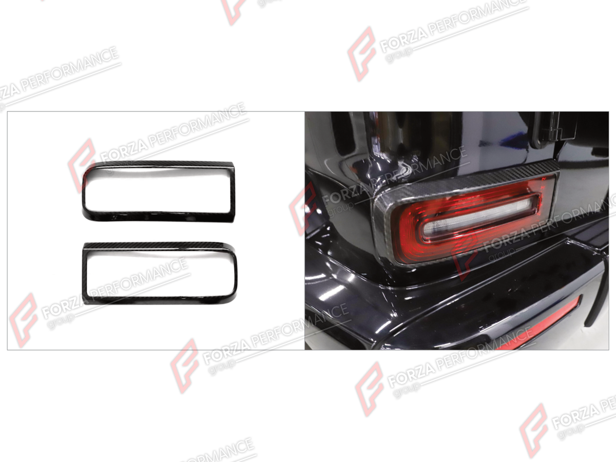 DRY CARBON TAIL TURN SIGNAL LIGHT COVERS for MERCEDES-BENZ G-CLASS W464 2019 - 2024