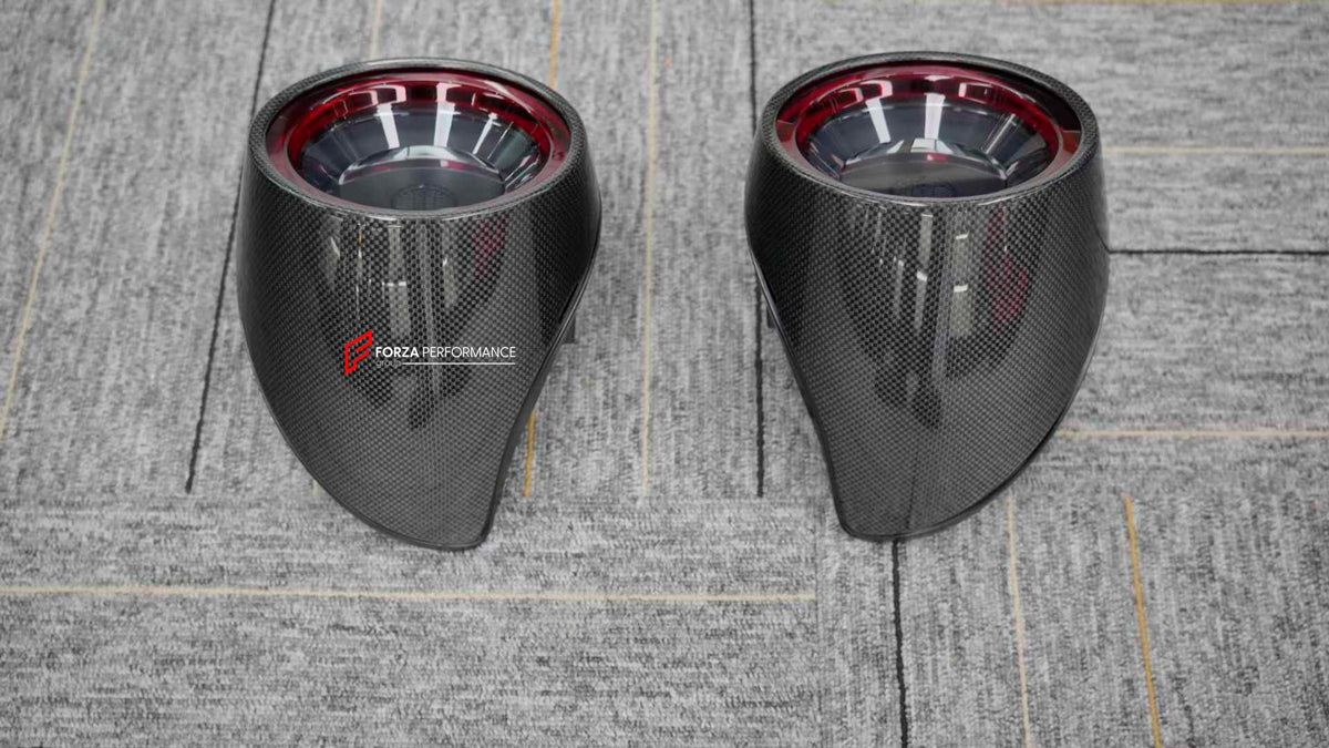 DRY CARBON TAILLIGHTS COVER FOR FERRARI 488 PISTA 2018 - 2020