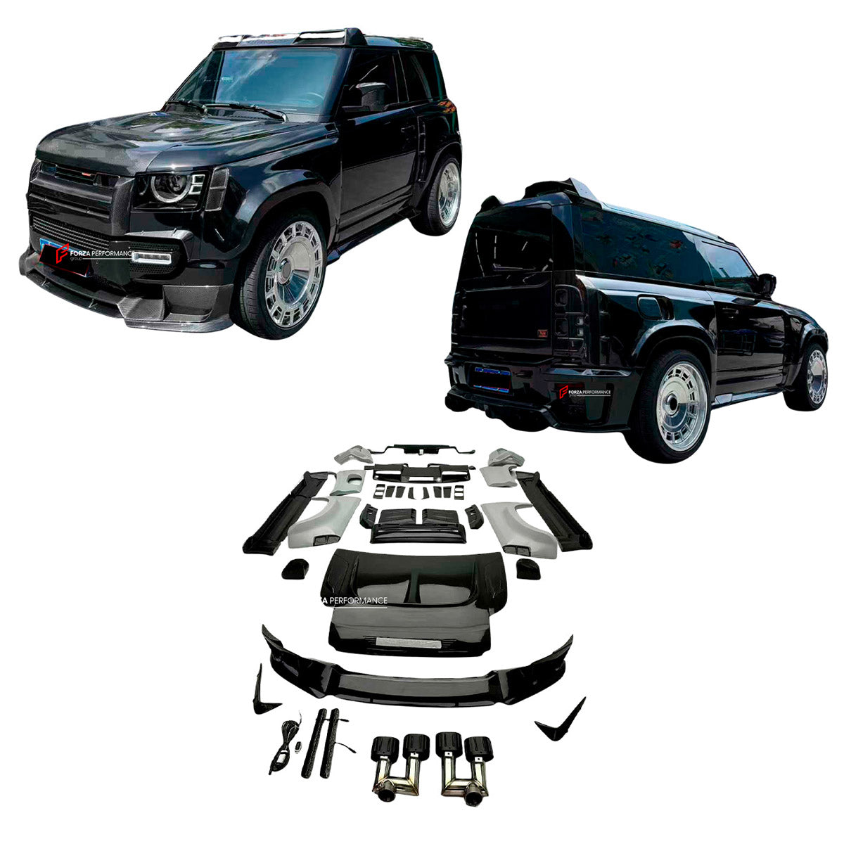DRY CARBON WIDE BODY KIT for LAND ROVER DEFENDER L663 90 2020+