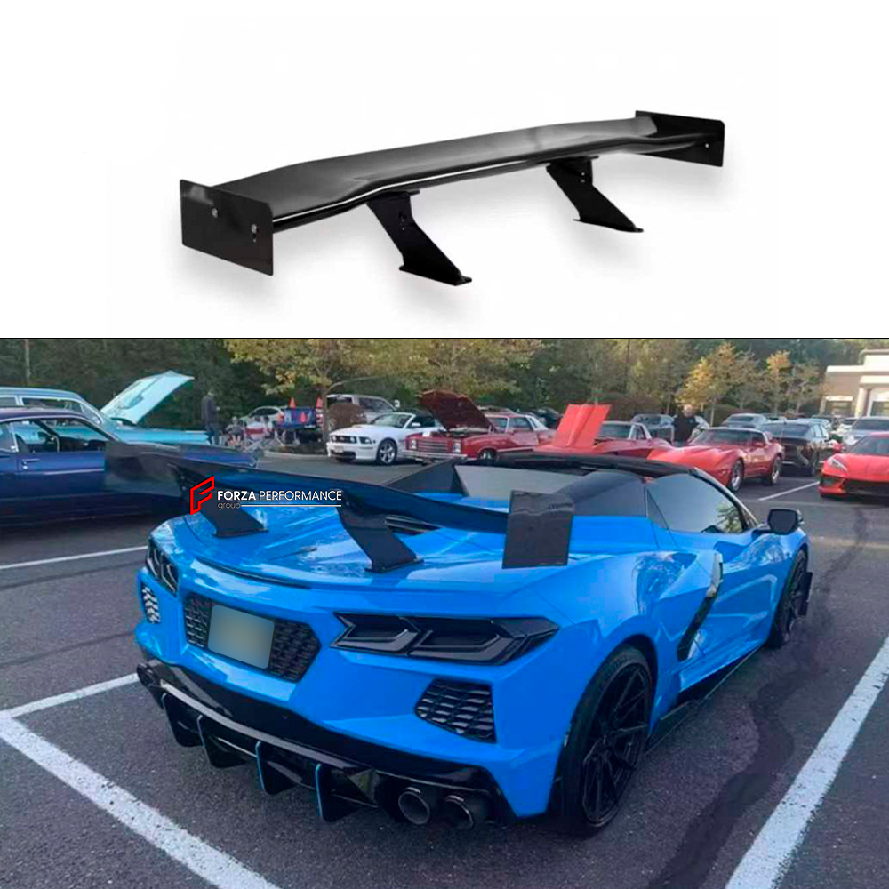 DRY CARBON REAR WING SPOILER for CHEVROLET CORVETTE C8 2020+