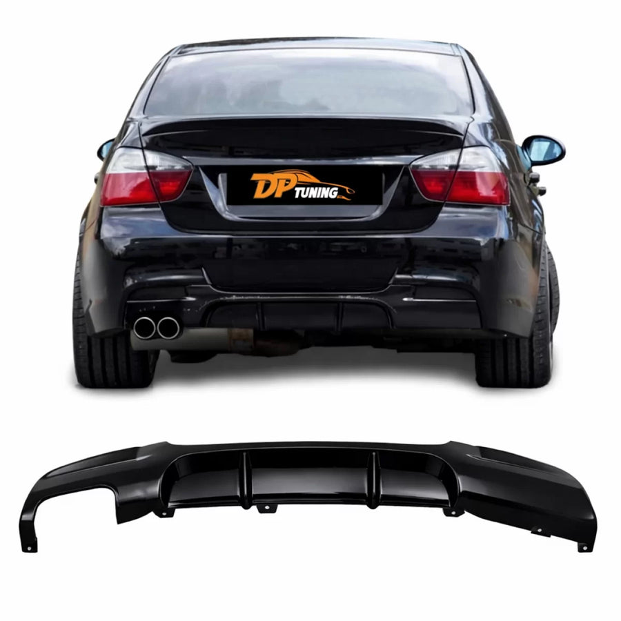 E90 M Technic M Performance Diffuser L Dual Output Piano Black Vacuum Plastic / 2004-2011 – product image 1
