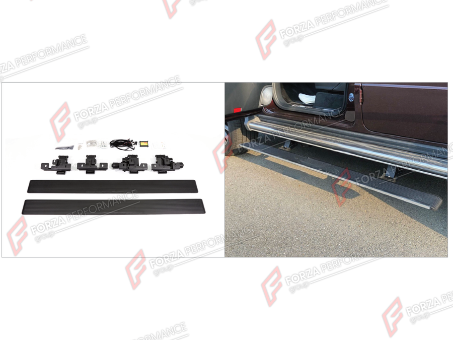 Buy Now ELECTRIC SIDE STEPS WITH METAL PLATE for MERCEDES-BENZ G-CLASS W465 G63 G450D G500 G550 2025+ and upgrade car parts from SIR Tuning at the Best Price. Headlights, Tail lights, Bodykits, Navigations, Body Kit and more - Fast & Free Shipping within Europe, US & Worldwide.