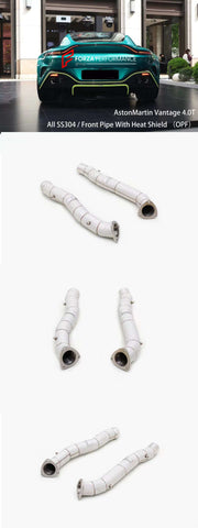 EXHAUST CATLESS CATTED 100/200/300 CELLS DOWNPIPE for ASTON MARTIN DB11/VANTAGE 4.0 M177 2016+