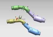 EXHAUST DOWNPIPES WITH STRAIGHT GPF for MASERATI MC20 2020+ 3.0T