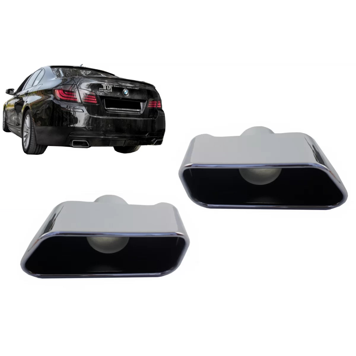 Exhaust Muffler Tips suitable for BMW 5 Series F10 F11 (2011-2017) Sport Performance Design – product image 1