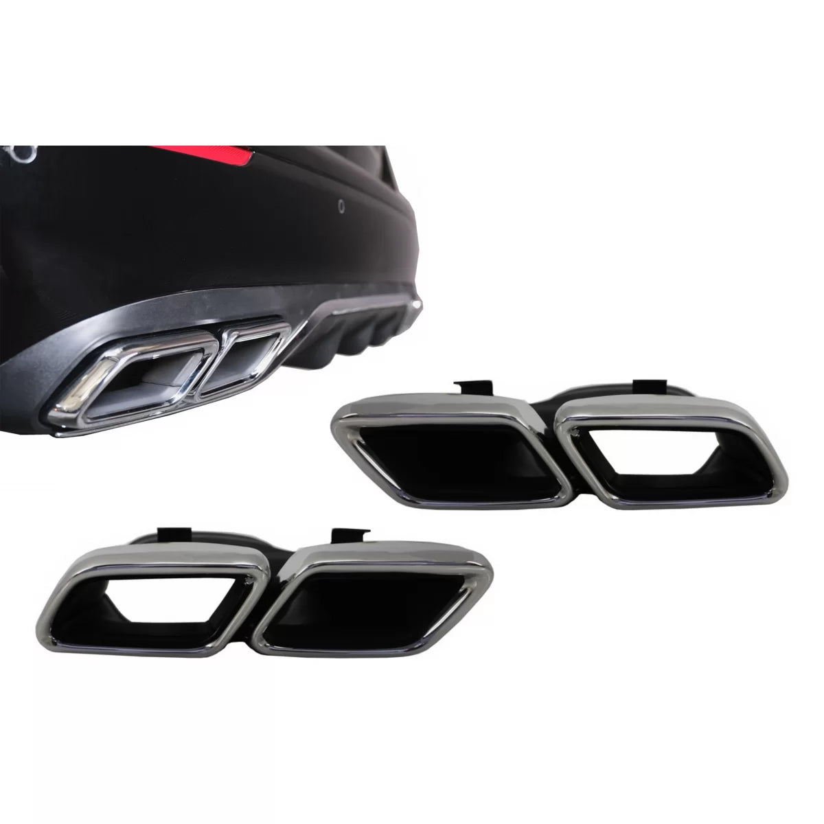 Exhaust Muffler Tips for Mercedes C-Class W205 S205 C205 A205 GLE C292 E-Class W213 S-Class W222 GLE W166 GLC W253 X253 C253 