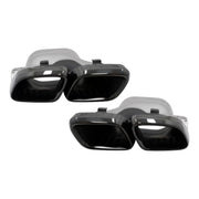 Exhaust Muffler Tips suitable for Mercedes C-Class W205 S205 C205 A205 C63 C63S Facelift (2019-up) Black – product image 2