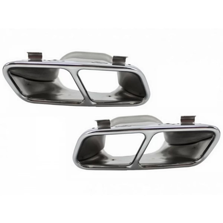 Exhaust Muffler Tips suitable for Mercedes A-Class W176 (2012-2018) CLA W117 C117 (2012-2018) A45 CLA45 Design – product imag
