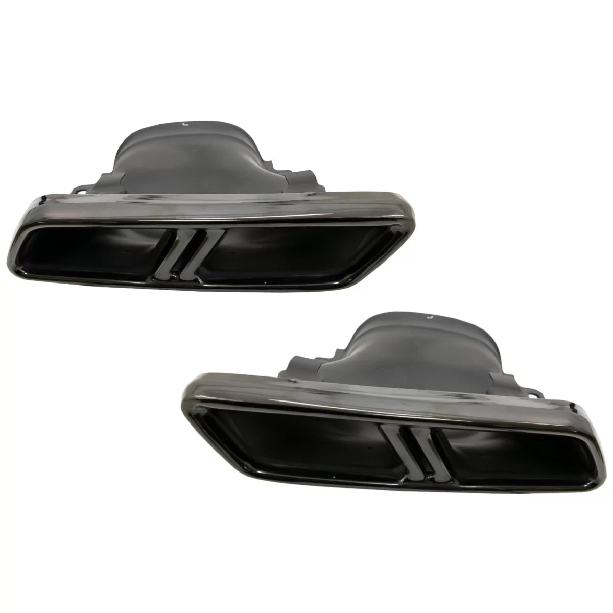 Exhaust Muffler Tips suitable for Mercedes E-Class W213 (2016-up) E63 S Design GLC SUV X253 GLC Coupe C253 (2015-2017) Black 