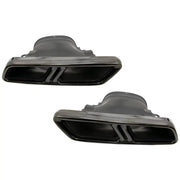 Exhaust Muffler Tips suitable for Mercedes E-Class W213 (2016-up) E63 S Design GLC SUV X253 GLC Coupe C253 (2015-2017) Black 