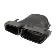 Exhaust Muffler Tips suitable for Mercedes E-Class W213 (2016-up) E63 Design GLC SUV X253 GLC Coupe C253 (2015-2017) Black – 
