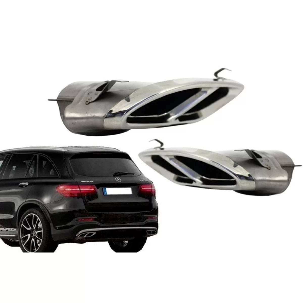 Exhaust Muffler Tips suitable for Mercedes GLC 45 X253 C253 GLE SUV W166 Coupe C292 450 C-Class W205 C43 Sport Design – produ