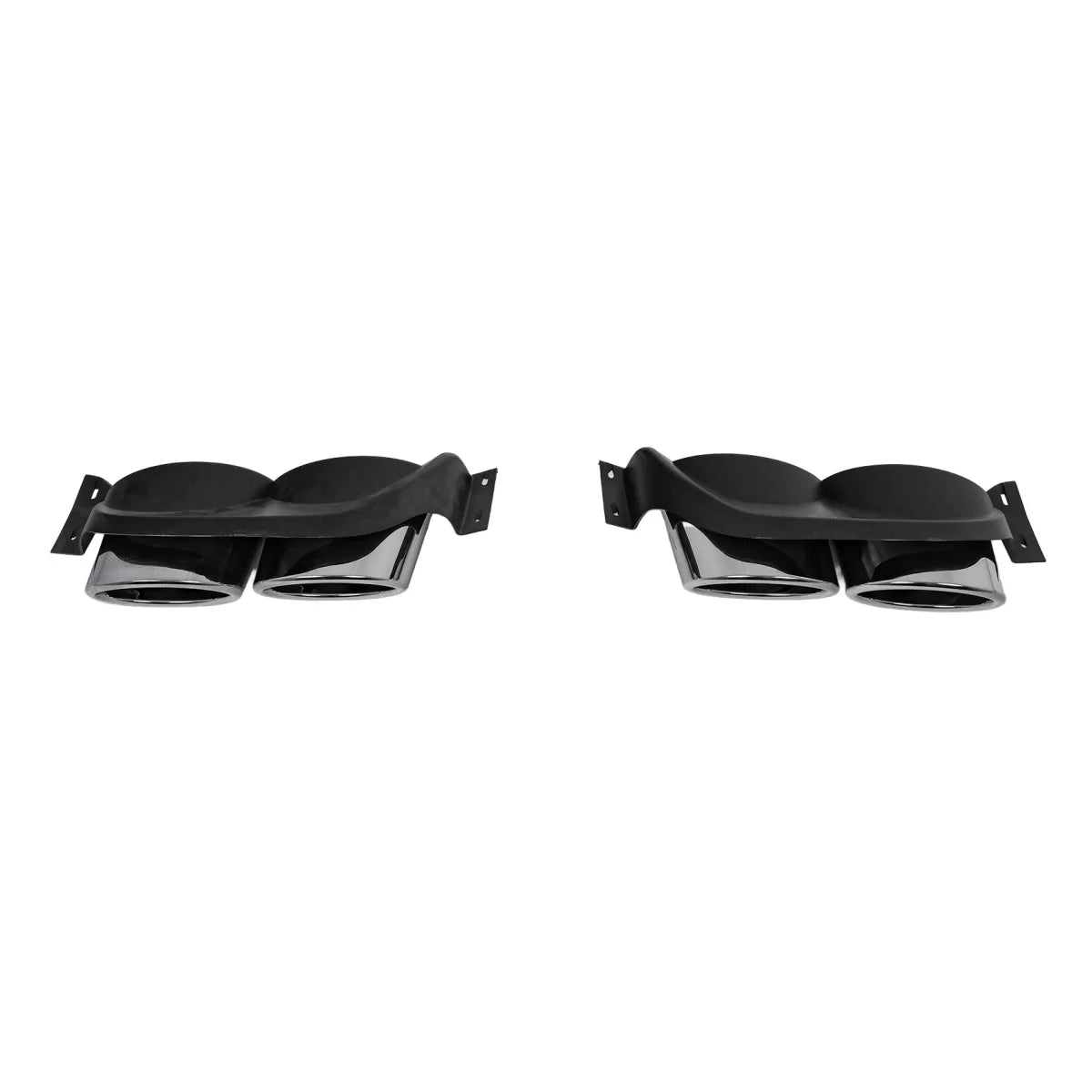 Exhaust Muffler Tips Ornaments suitable for VW Golf 7 7.5 (2012-2020) R Design Chrome – product image 1