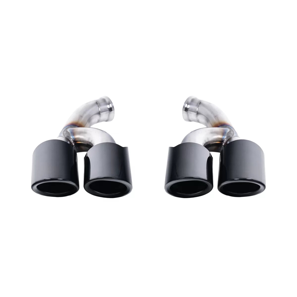 Exhaust Muffler Tips suitable for Porsche Cayenne 92A Facelift (10/2014-2017) GTS Design Piano Black – product image 1