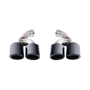 Exhaust Muffler Tips suitable for Porsche Cayenne 92A Facelift (10/2014-2017) GTS Design Piano Black – product image 2